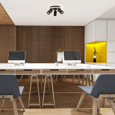 Lampa sufitowa okrągła Parma (LP-0612/3C Round BK) - Light Prestige