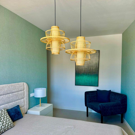 Lampa wisząca ratanowa Astra naturalna, 1xE27 (LP-3110/1P NT) - Light Prestige