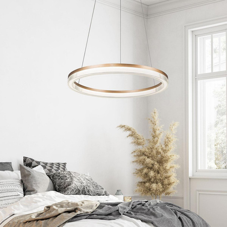 Lampa wisząca Cristal Triangle XL - elegancja w świetle (LP-033/1P L GD Cristal Triangle) - Light Prestige