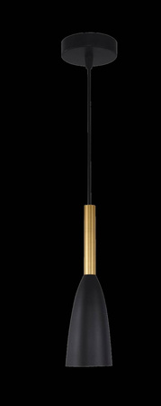 Elegancka lampa wisząca Solin w kolorze czarnym ze złotymi akcentami (LP-181/1P BK/GD) - Light Prestige