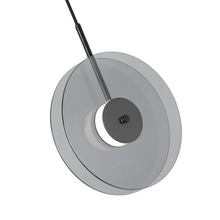 Szklana lampa wisząca pionowa Casy dymna LED CCT (LP-3176/1V SM) - Light Prestige