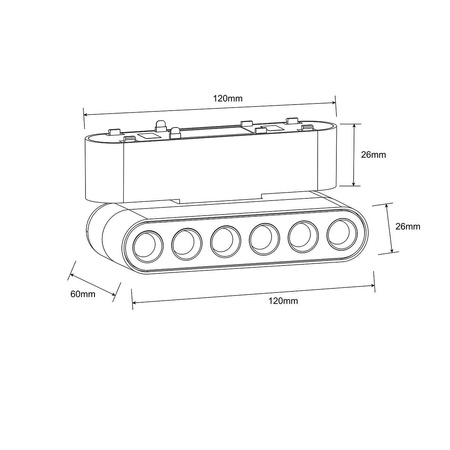 Reflektor LED Magnetic Slim 6W 4000K czarny (LP-616-MAG SLIM 6W 4BK) - Light Prestige