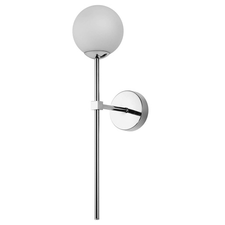 Kinkiet Piruleta chromowany z IP44, 1xG9, idealny do każdego wnętrza (LP-008/1W CH) - Light Prestige