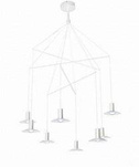 Elegancka lampa wisząca HAT 8 w białym kolorze (LP-1661/8P WH) - Light Prestige