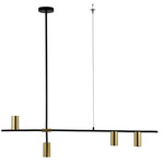 Lampa wisząca Arizona 4 w kolorze czarnym i złotym (LP-074/4PL BK/GD) - Light Prestige