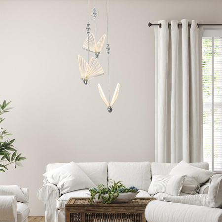Lampa wisząca Mariposa 3 w chromie (LP-1715/3P CH) - Light Prestige