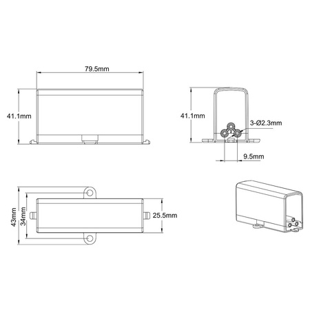 Łącznik I elektryczny do oświetlenia modułowego Geometric System New (LP-0209 łącznik I) - Light Prestige
