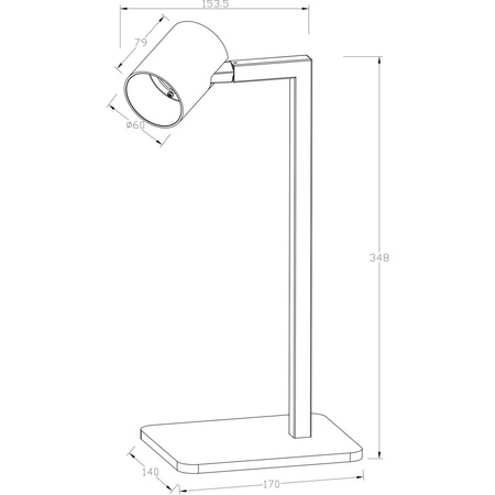 Lampa biurkowa SNOW w białym kolorze (LP-731/1T WH) - Light Prestige