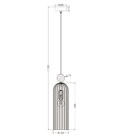 Lampa wisząca Smoky Elegance (LP-939/1P smoked) - Light Prestige