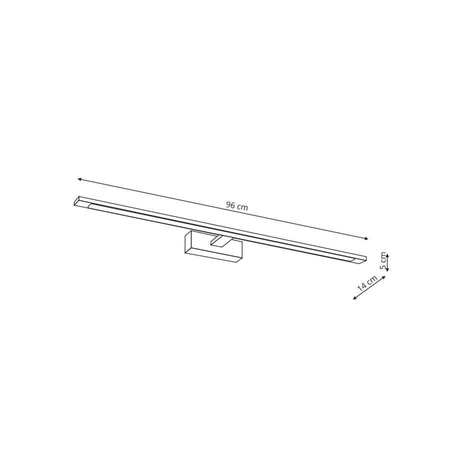 Kinkiet Isla XXL czarny z IP44 (GS-LWB-32W BK) - Light Prestige