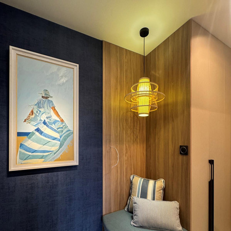 Lampa wisząca ratanowa Astra naturalna, 1xE27 (LP-3110/1P NT) - Light Prestige