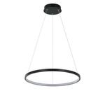 Lampa wisząca Ring Ø 40 cm z regulacją barwy światła (LP-909/1P S BK CCT) - Light Prestige