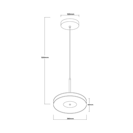 Szklana lampa wisząca duża Casy dymna LED CCT (LP-3176/1P L SM) - Light Prestige