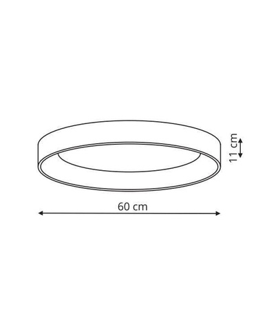 Plafon sufitowy Georgia w eleganckiej czerni (LP-049/1C BK) - Light Prestige