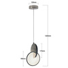 Lampa wisząca Circlo LED CCT w kolorze chromu (LP-1311/1P CH) - Light Prestige