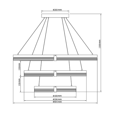 Lampa wisząca Plum 3 LED CCT czarna, elegancki akcent do każdego wnętrza (LP-0407/3P BK) - Light Prestige