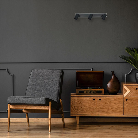 Lampa sufitowa Parma 3xGU10 z LED CCT czarna (LP-0612/3WS BK) - Light Prestige