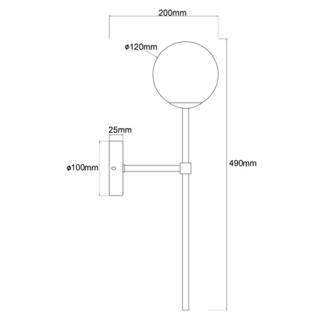 Kinkiet Piruleta chromowany z IP44, 1xG9, idealny do każdego wnętrza (LP-008/1W CH) - Light Prestige