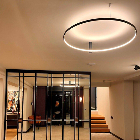 Lampa sufitowa Ring L CCT Ø 90 cm - elegancka oświetlenie do każdego wnętrza (LP-909/1C L BK CCT) - Light Prestige