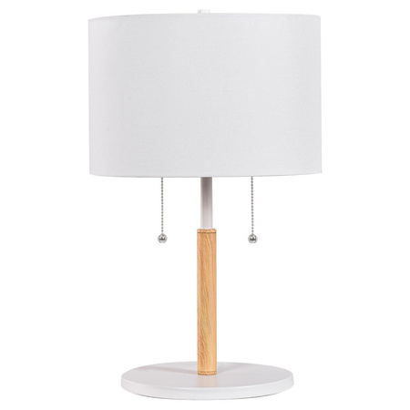 Lampa stołowa Fogo 2xE27 w kolorze białym, idealna do każdego wnętrza (LP-0304/2T WH) - Light Prestige