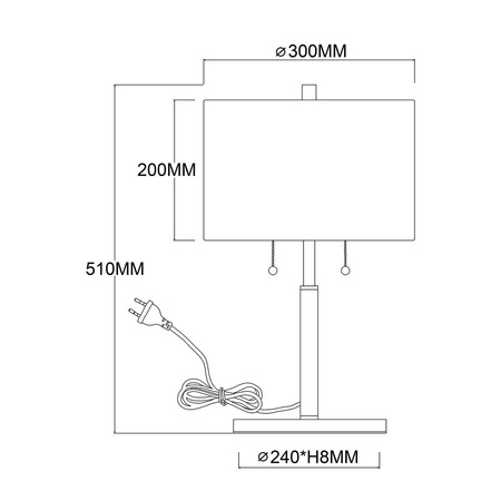 Lampa stołowa Fogo 2xE27 w kolorze białym, idealna do każdego wnętrza (LP-0304/2T WH) - Light Prestige