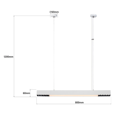 Lampa wisząca LED CCT z funkcją Tuya biała (LP-1301/1P M WH Smart) - Light Prestige