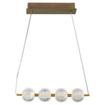 Lampa wisząca Diamond 4 LED CCT w kolorze złotym (LP-2202/4L GD) - Light Prestige