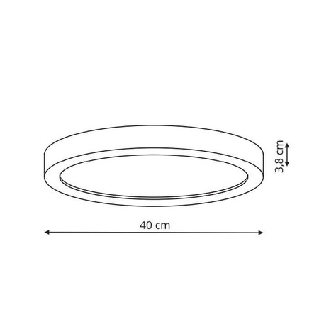 Plafon LED Loria 1 w kolorze białym (LP-2526/1C-40 WH) - Light Prestige