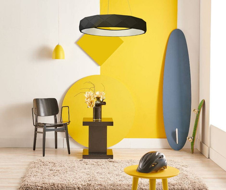 Elegancka lampa wisząca Reus LED w kolorze czarnym (LP-8069/1P LED BK) - Light Prestige