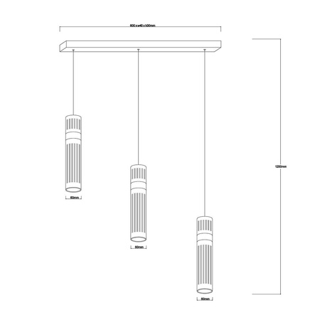 Lampa wisząca LED Ambiente 3 w kolorze złotym (LP-1510/3L GD) - Light Prestige
