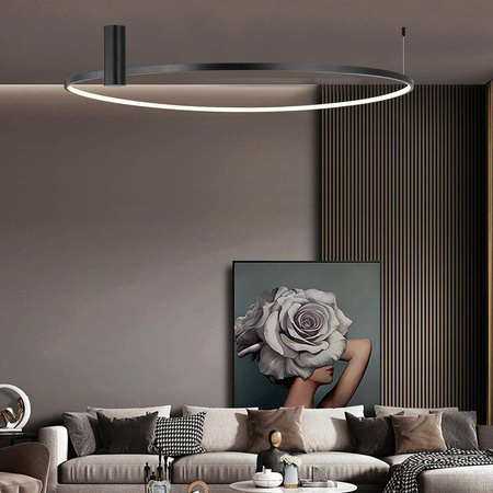 Lampa sufitowa Ring L CCT Ø 90 cm - elegancka oświetlenie do każdego wnętrza (LP-909/1C L BK CCT) - Light Prestige