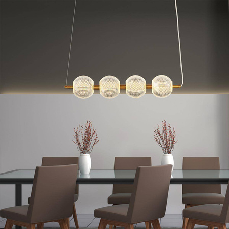 Lampa wisząca Diamond 4 LED CCT w kolorze złotym (LP-2202/4L GD) - Light Prestige