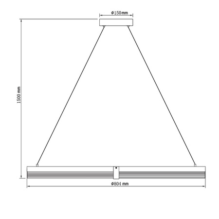 Lampa wisząca Plum 1 LED CCT czarna duża (LP-0407/1P L BK Triangle) - Light Prestige