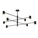 Lampa wisząca Snow 8 czarna z oświetleniem GU10 (LP-731/8P BK) - Light Prestige