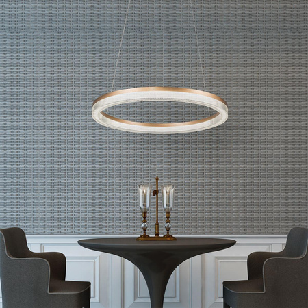 Lampa wisząca Cristal Triangle XL - elegancja w świetle (LP-033/1P L GD Cristal Triangle) - Light Prestige