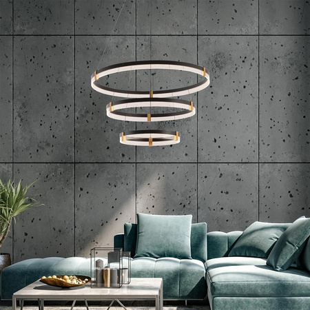 Lampa wisząca Plum 3 LED CCT czarna, elegancki akcent do każdego wnętrza (LP-0407/3P BK) - Light Prestige