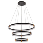 Lampa wisząca Plum 3 LED CCT czarna, elegancki akcent do każdego wnętrza (LP-0407/3P BK) - Light Prestige