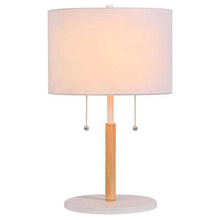 Lampa stołowa Fogo 2xE27 w kolorze białym, idealna do każdego wnętrza (LP-0304/2T WH) - Light Prestige