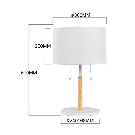 Lampa stołowa Fogo 2xE27 w kolorze białym, idealna do każdego wnętrza (LP-0304/2T WH) - Light Prestige