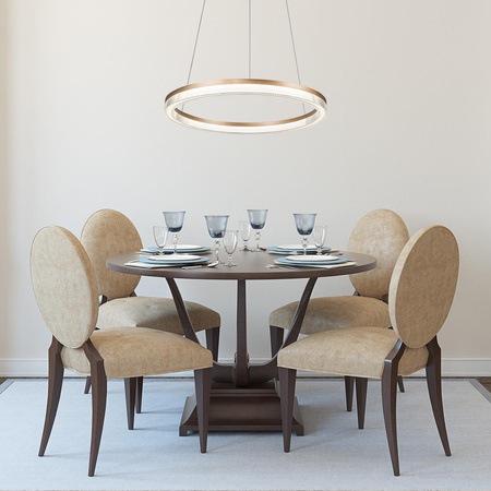 Lampa wisząca Cristal Triangle XL - elegancja w świetle (LP-033/1P L GD Cristal Triangle) - Light Prestige