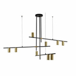 Lampa wisząca Arizona 9 w kolorze czarnym i złotym (LP-074/9PL BK/GD) - Light Prestige