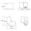 Łącznik L 90 elektryczny do oświetlenia modułowego Geometric System New (LP-0209 łącznik L90) - Light Prestige