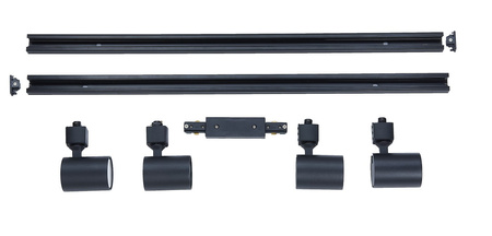 Zestaw szynowy Snow w kolorze czarnym (LP-737 BK SET) - Light Prestige