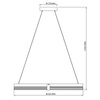 Lampa wisząca LED Plum 1 CCT średnia czarna (LP-0407/1P M BK Triangle) - Light Prestige
