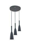 Elegancka lampa wisząca 3-talerzowa w kolorze szarym (LP-181/3P GR) - Light Prestige