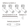 Zestaw szynowy 2m z 4 reflektorami GU10 w białym kolorze (LP-732 4W WH SET) - Light Prestige