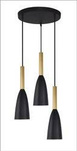 Lampa wisząca Solin 3 w kolorze czarnym i złotym (LP-181/3P BK/GD) - Light Prestige