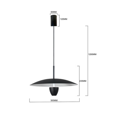 Lampa wisząca UFO S czarna LED CCT (LP-0408/1P S BK) - Light Prestige