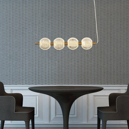 Lampa wisząca Diamond 4 LED CCT w kolorze złotym (LP-2202/4L GD) - Light Prestige