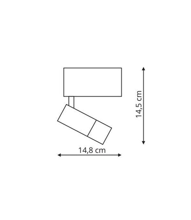 Reflektor magnetyczny SUN 1 w kolorze czarnym (LP-557-MAG-BK) - Light Prestige